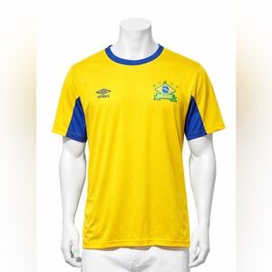 Umbro Men’s Brazil Yellow and Blue Soccer Top/Jersey